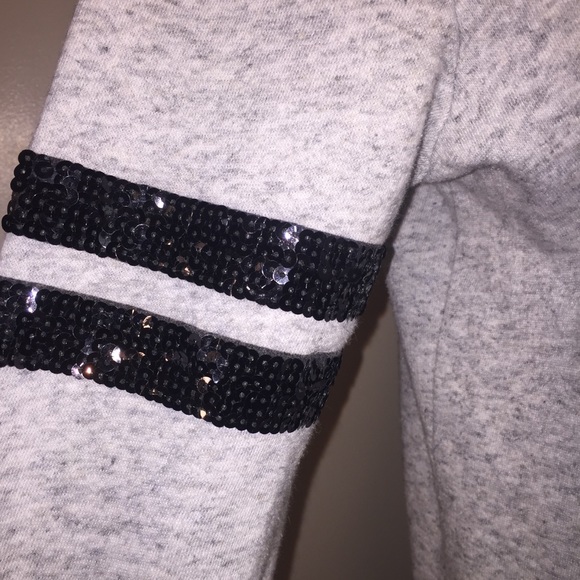 PINK Victoria’s Secret Hoodie Sequin Zip Spell Out - Picture 4 of 5